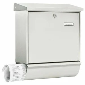 Burg Wachter - ComfortSet 39130 NI nagyméretű kerítésen kívüli postaláda újságtartóval
